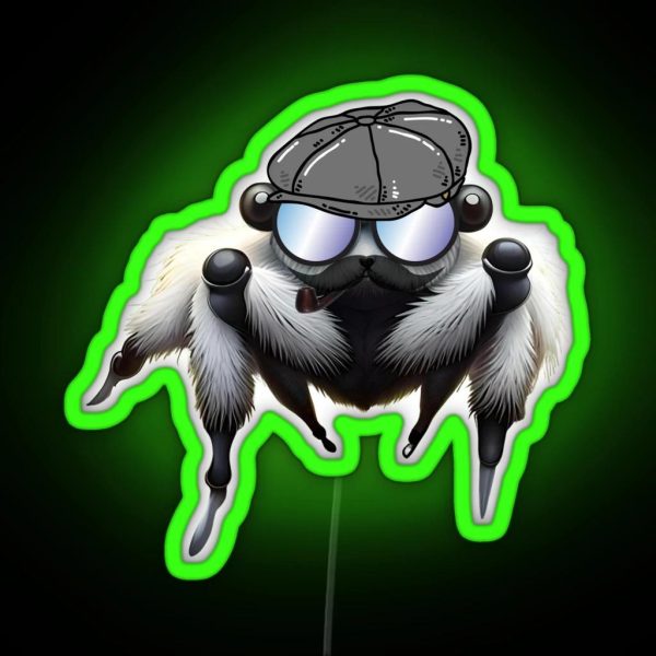 The Spider Who Spun A Web Of Coolness Design RGB Neon Sign