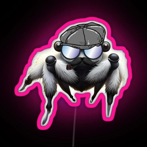 The Spider Who Spun A Web Of Coolness Design RGB Neon Sign