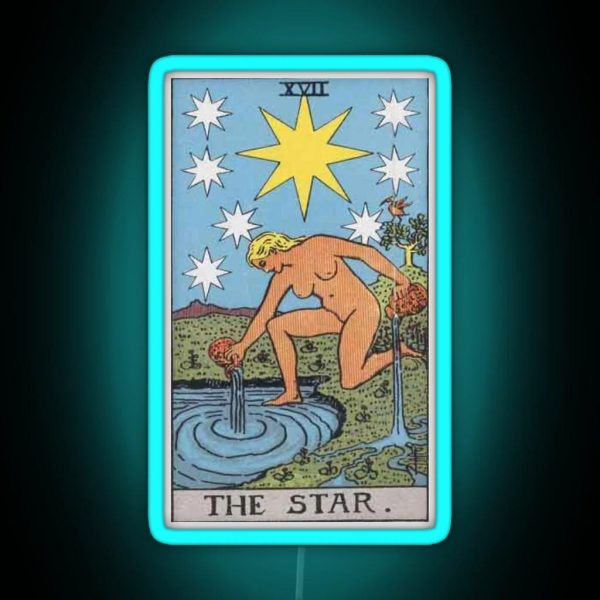 The Star Tarot Card Design RGB Neon Sign