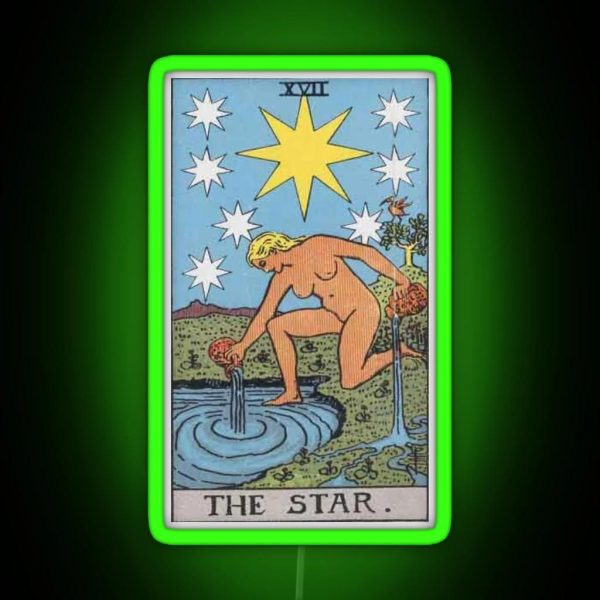 The Star Tarot Card Design RGB Neon Sign
