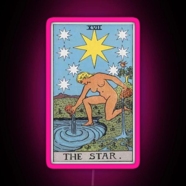 The Star Tarot Card Design RGB Neon Sign