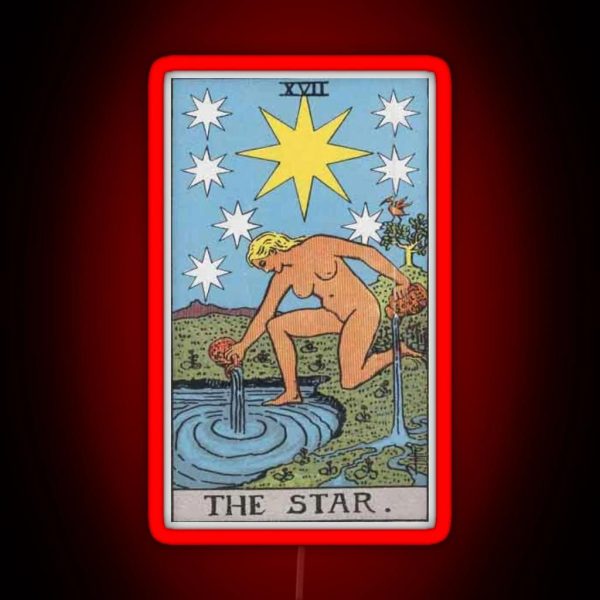 The Star Tarot Card Design RGB Neon Sign