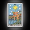 The Star tarot card design featuring a neon sign