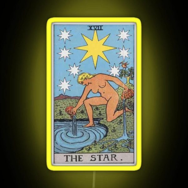 The Star Tarot Card Design RGB Neon Sign