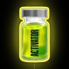 Yellow LED neon sign with activated substance design