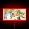 Beatrix Potter's illustrations of Samuel Whiskers in a neon RGB rendition, inspired by the classic tale.