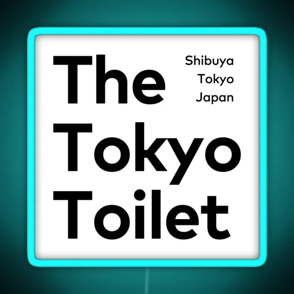 The Tokyo Toilet White Background RGB Neon Sign