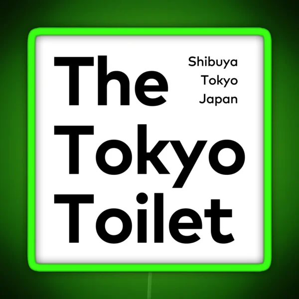 The Tokyo Toilet White Background RGB Neon Sign