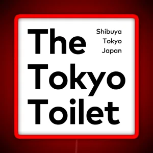 The Tokyo Toilet White Background RGB Neon Sign