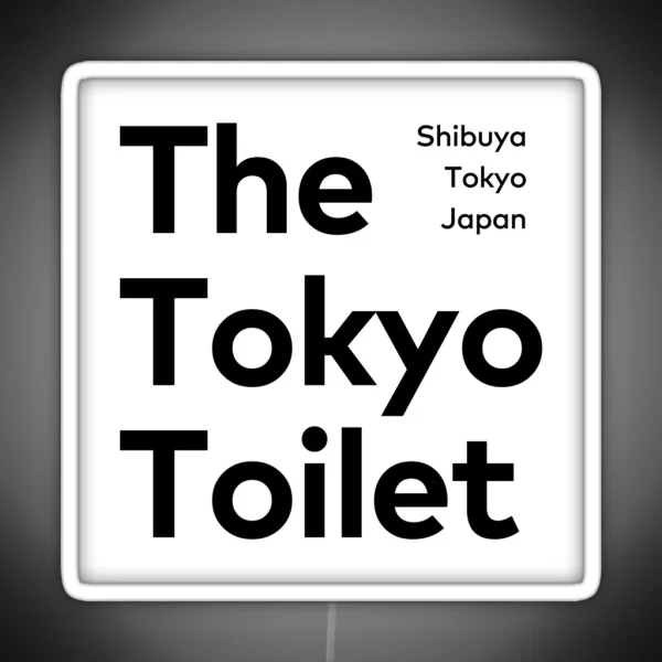 The Tokyo Toilet White Background RGB Neon Sign