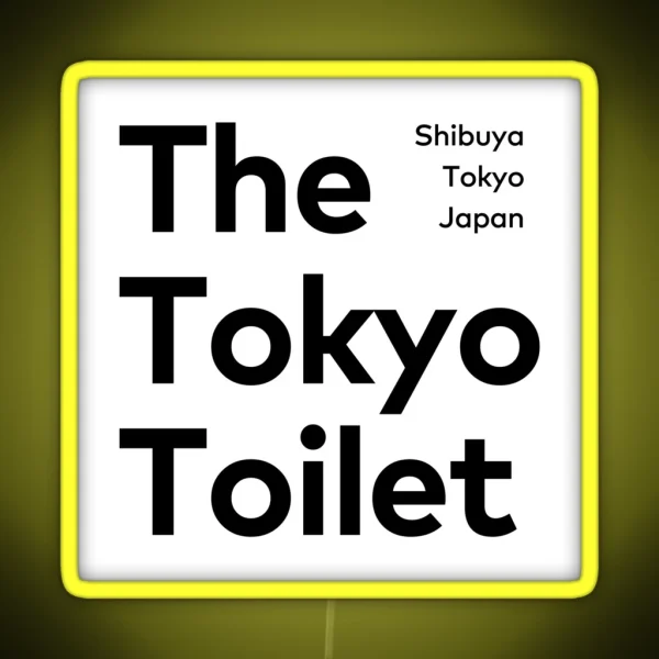 The Tokyo Toilet White Background RGB Neon Sign