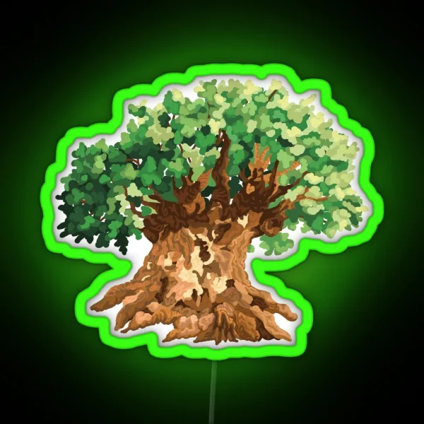 The Tree Of Life Animal Kingdom RGB Neon Sign