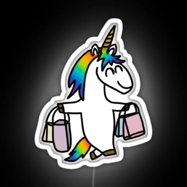 The Unicorn Shopaholic RGB Neon Sign