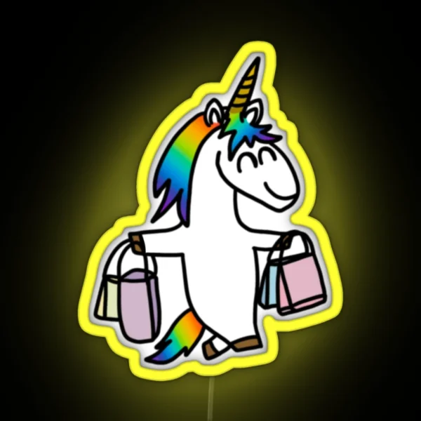 The Unicorn Shopaholic RGB Neon Sign