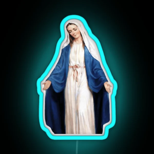 The Virgin Mary RGB Neon Sign