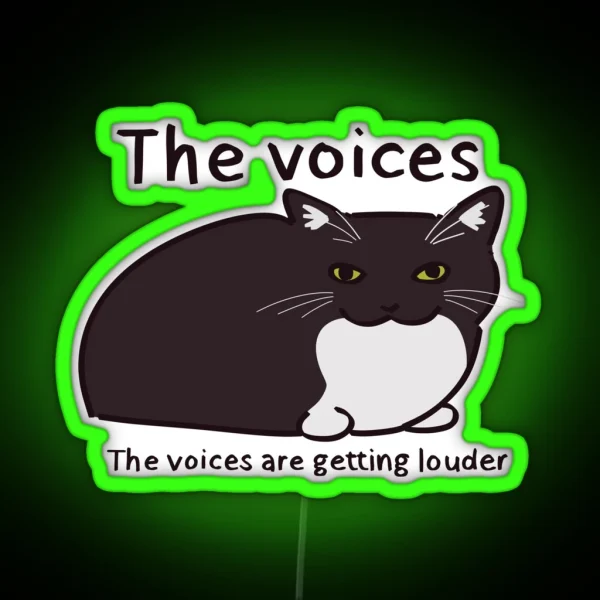 The Voices Silly Cat RGB Neon Sign