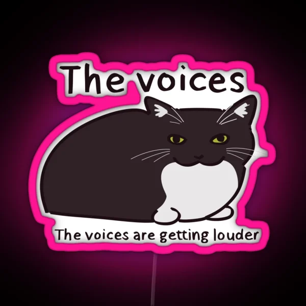 The Voices Silly Cat RGB Neon Sign