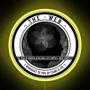 Neon RGB web badge on a yellow background.
