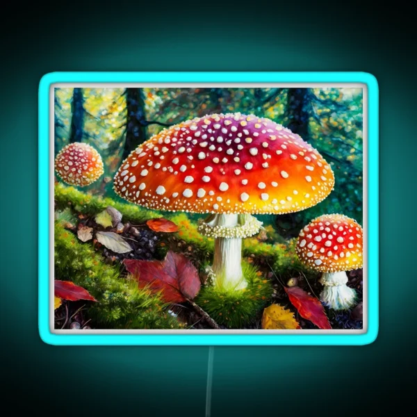 The Whimsical Fly Agaric RGB Neon Sign