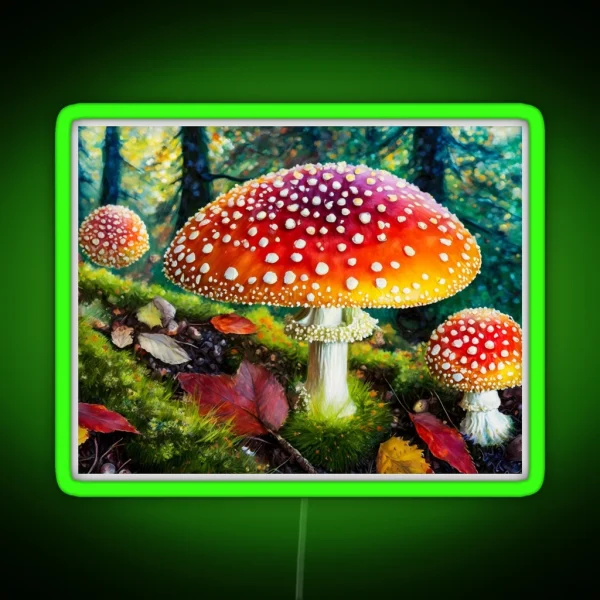 The Whimsical Fly Agaric RGB Neon Sign