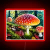 Fly Agaric mushroom with neon RGB colors.