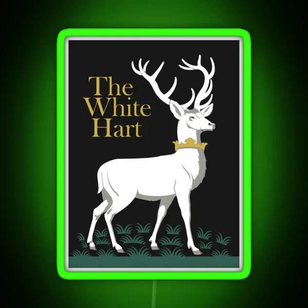 The White Hart Pub Sign RGB Neon Sign