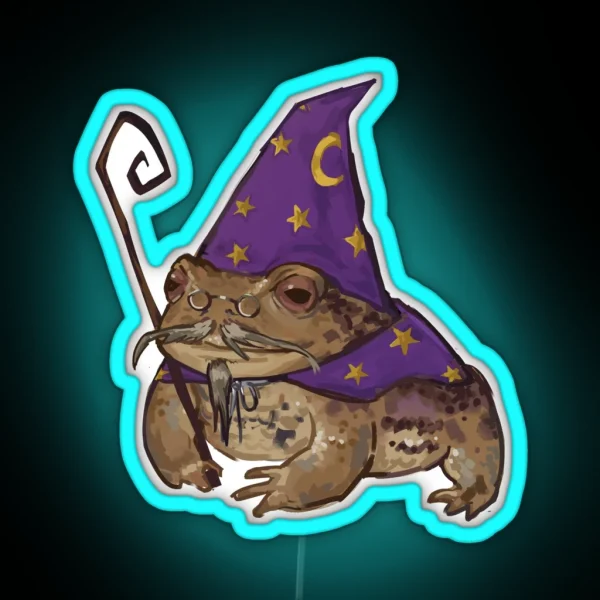 The Wizard Frog RGB Neon Sign