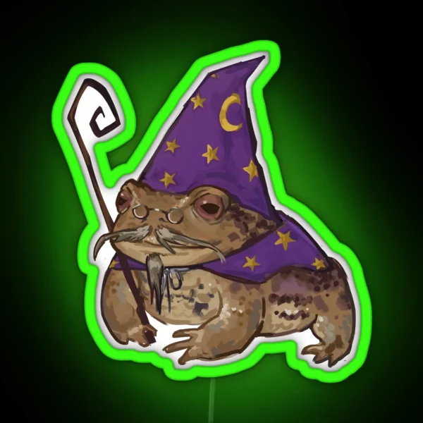 The Wizard Frog RGB Neon Sign