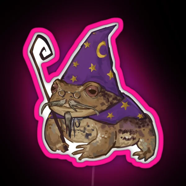 The Wizard Frog RGB Neon Sign