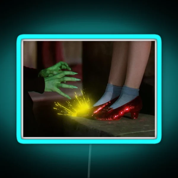 The Wizard Of Oz Ruby Slippers Scene RGB Neon Sign