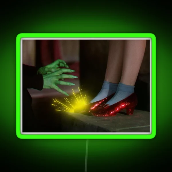 The Wizard Of Oz Ruby Slippers Scene RGB Neon Sign