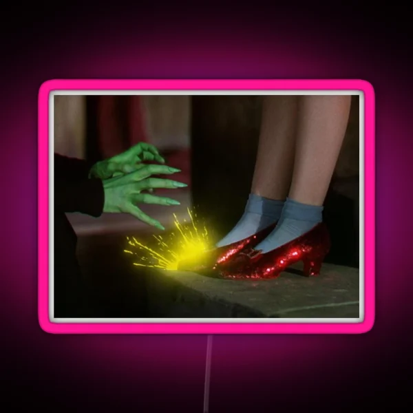 The Wizard Of Oz Ruby Slippers Scene RGB Neon Sign