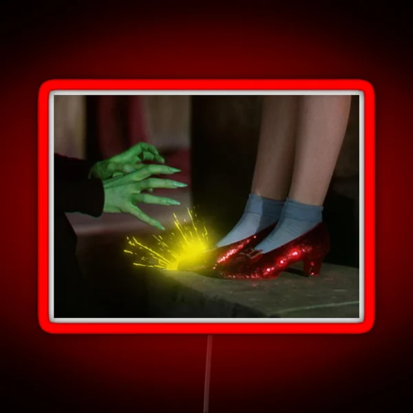 The Wizard Of Oz Ruby Slippers Scene RGB Neon Sign