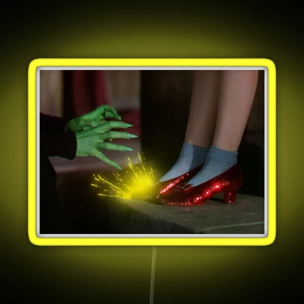The Wizard Of Oz Ruby Slippers Scene RGB Neon Sign