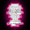 Neon pink sign with bold, cursive letters reading 'There is Freedom'