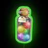 Neon sign with colorful lights spelling out 'These are your core memories'