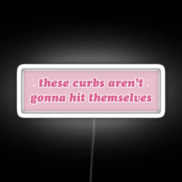 These Curbs Aren T Gonna Hit Themselves Funny Meme RGB Neon Sign