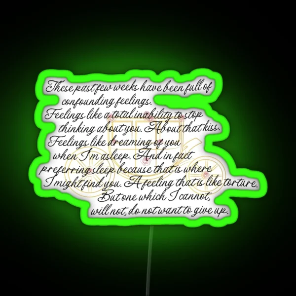 These Past Few Weeks Have Been Full Of Confounding Feelings Bridgerton Quote Polin RGB Neon Sign