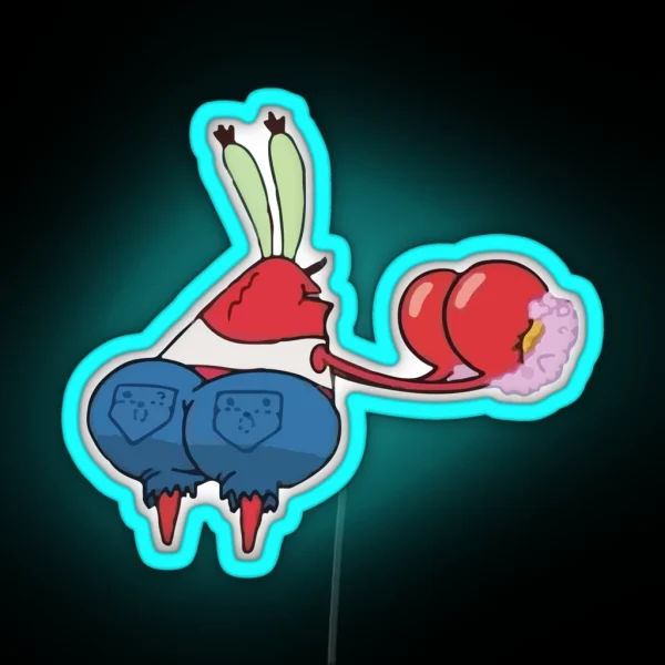 Thicc Mr Krabs Spongebob RGB Neon Sign