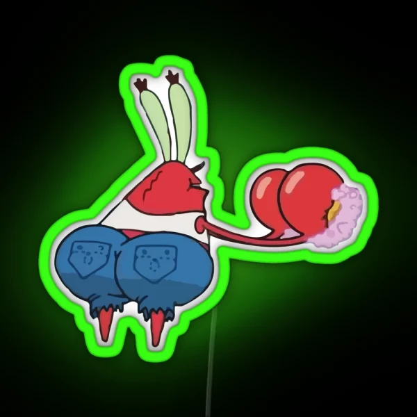 Thicc Mr Krabs Spongebob RGB Neon Sign