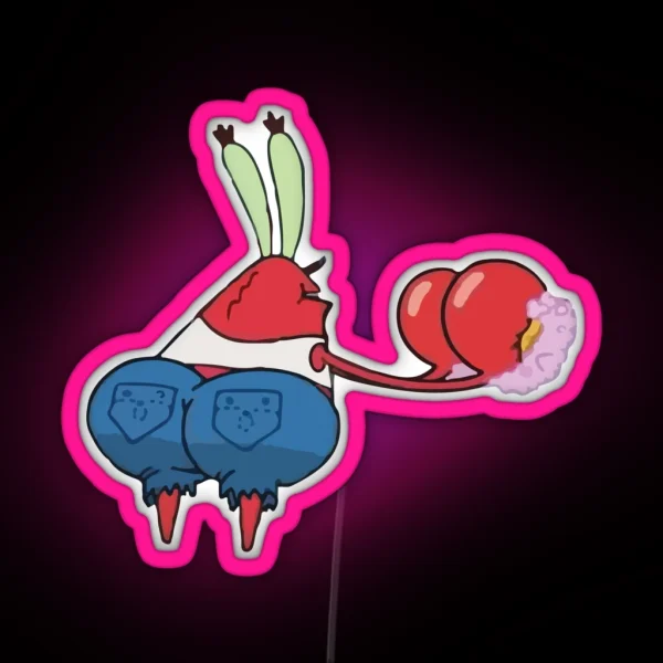 Thicc Mr Krabs Spongebob RGB Neon Sign