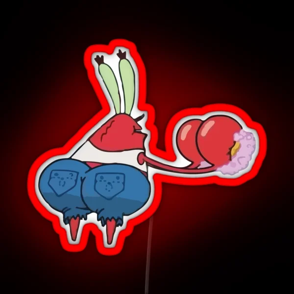 Thicc Mr Krabs Spongebob RGB Neon Sign