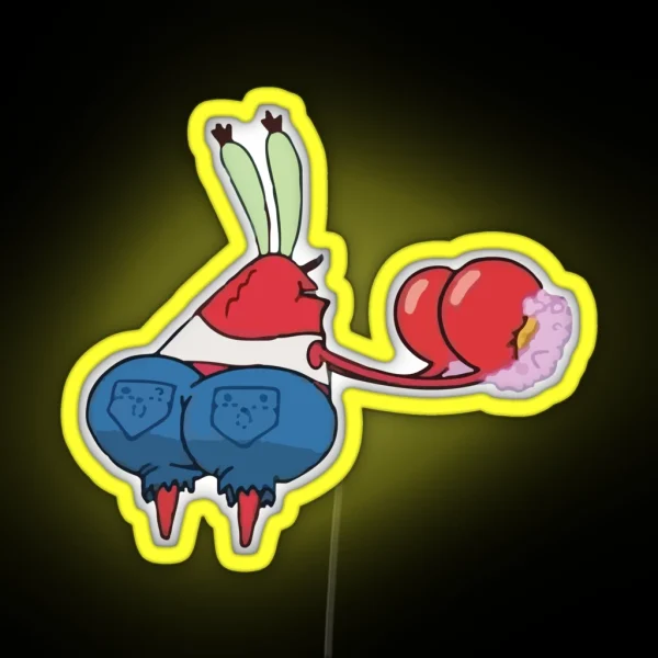 Thicc Mr Krabs Spongebob RGB Neon Sign