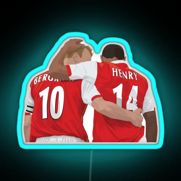 Thierry Henry And Dennis Bergkamp RGB Neon Sign