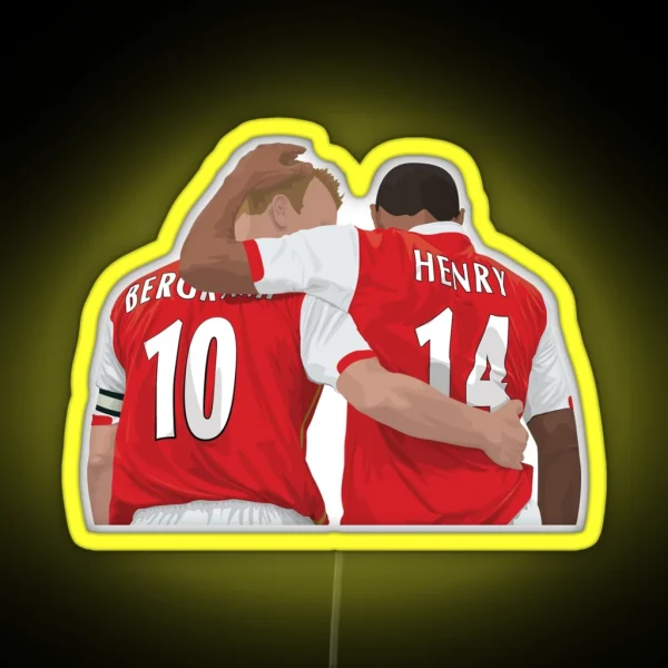 Thierry Henry And Dennis Bergkamp RGB Neon Sign