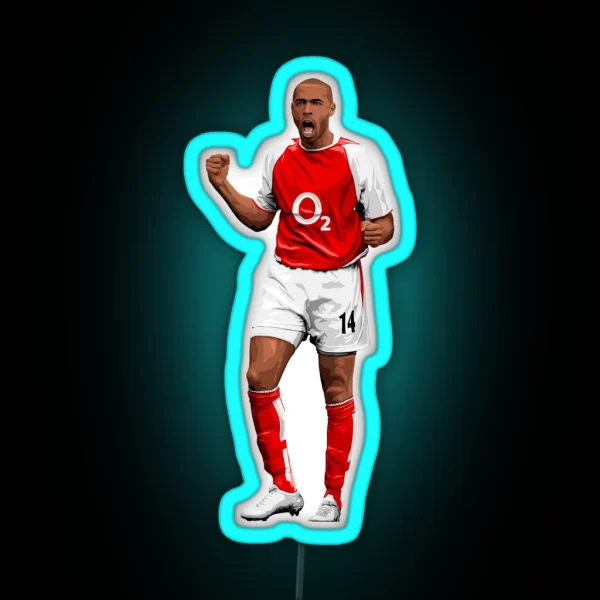 Thierry Henry Arsenal RGB Neon Sign