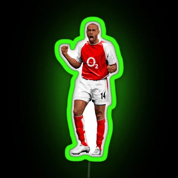 Thierry Henry Arsenal RGB Neon Sign