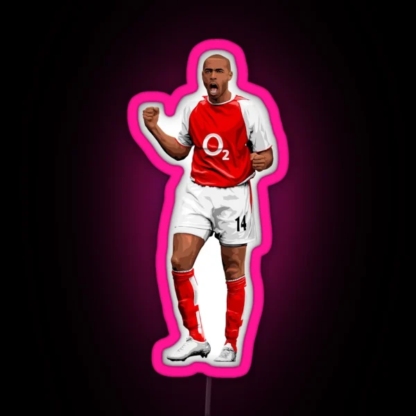 Thierry Henry Arsenal RGB Neon Sign