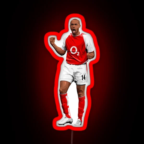 Thierry Henry Arsenal RGB Neon Sign