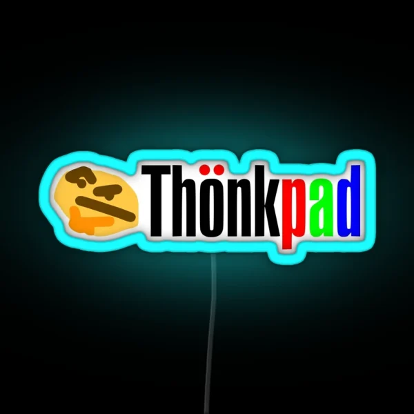 Thinkpad Thonkpad Black Lettering RGB Neon Sign